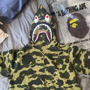 Bape Shark Green Zip Up